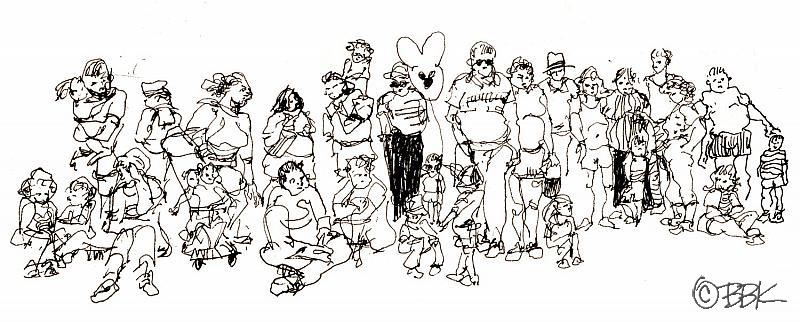 Waiting for the Parade