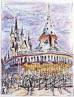 Carousel at dusk, Disneyworld