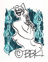 Nude fixing her hair